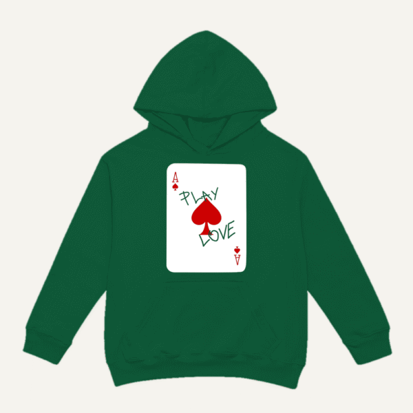 Play Love Ace Hoodie Bottle Green