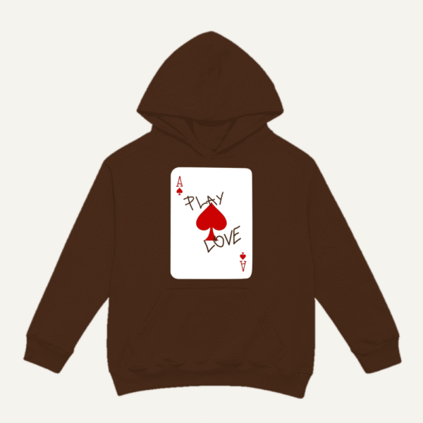 Play Love Ace Hoodie Chocolate Brown