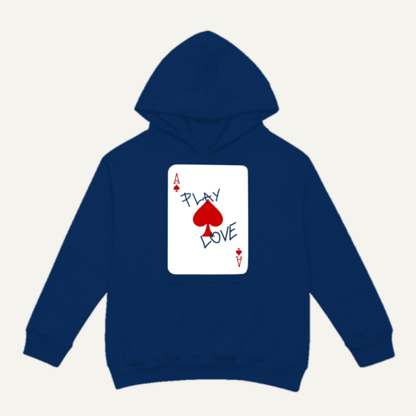 Play Love Ace Hoodie Navy Blue