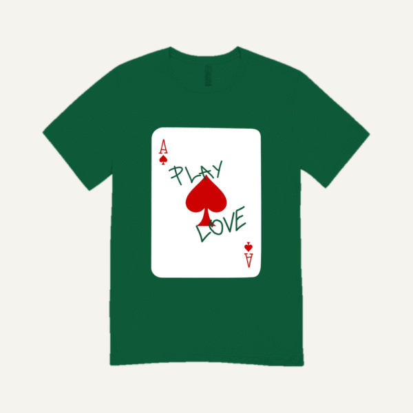 Play Love Ace T-shirt Bottle Green