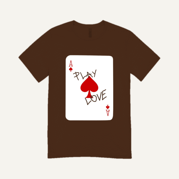 Play Love Ace T-shirt Chocolate Brown