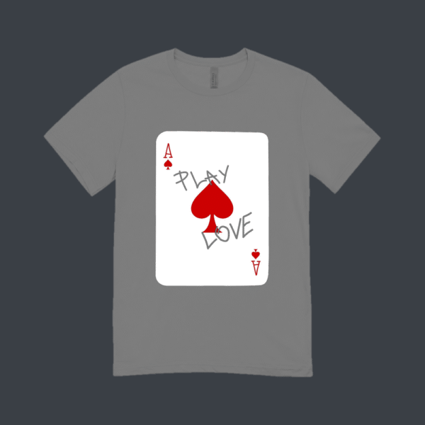 Play Love Ace T-shirt Grey