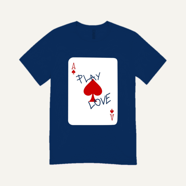 Play Love Ace T-shirt Navy Blue