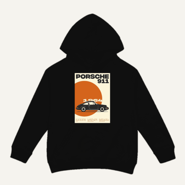 Porsche 911 Retro Hoodie Black