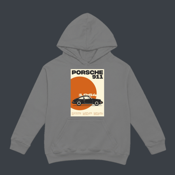 Porsche 911 Retro Hoodie Grey