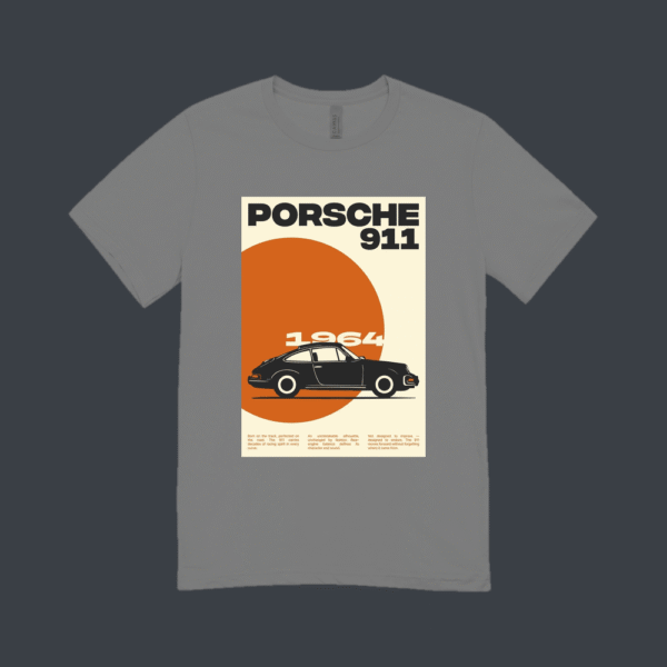 Porsche 911 Retro T-shirt Grey