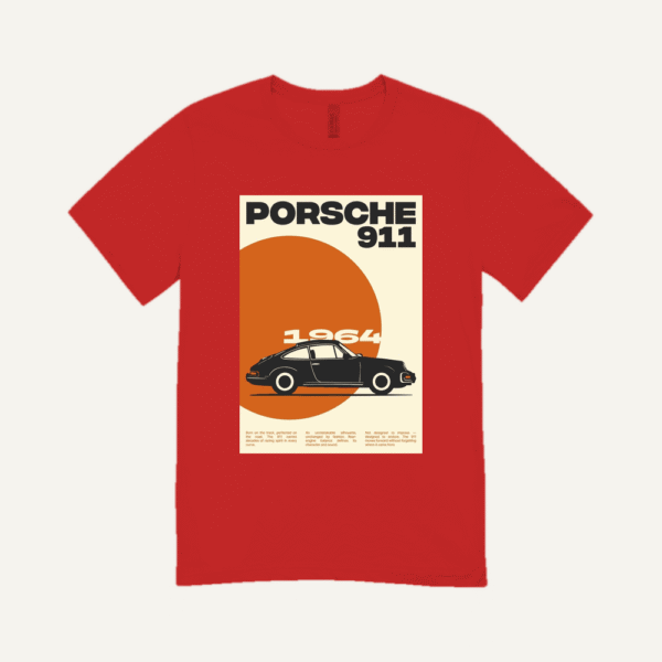 Porsche 911 Retro T-shirt Red