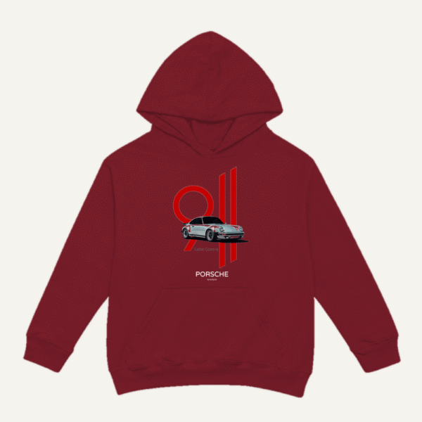 Porsche Turbo Carrera Hoodie Maroon