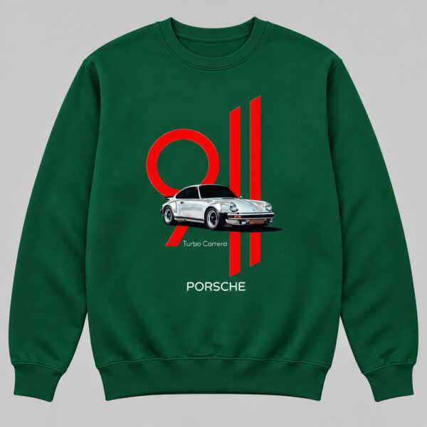 Porsche Turbo Carrera Sweatshirt Bottle Green