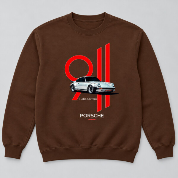 Porsche Turbo Carrera Sweatshirt Chocolate Brown