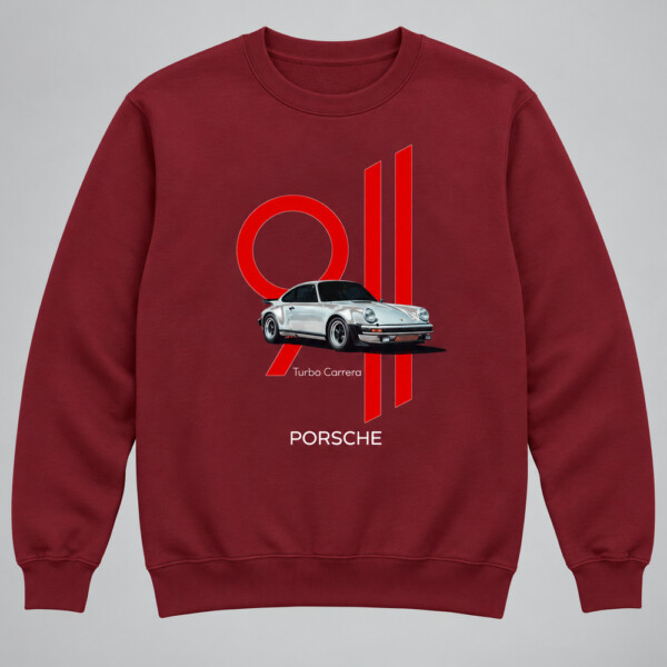 Porsche Turbo Carrera Sweatshirt Maroon