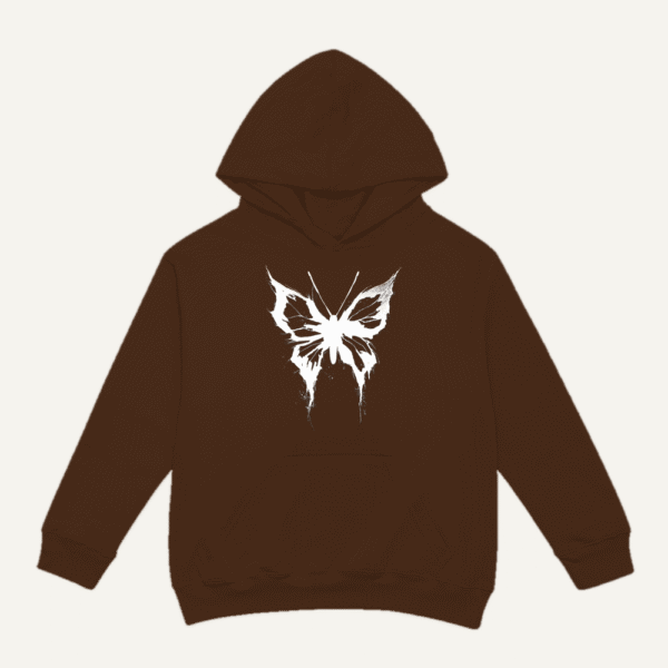 Ragged Butterfly Hoodie Chocolate Brown