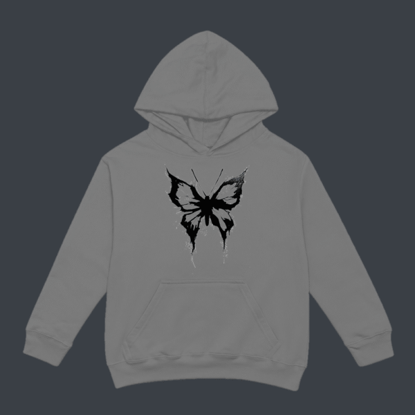 Ragged Butterfly Hoodie Grey