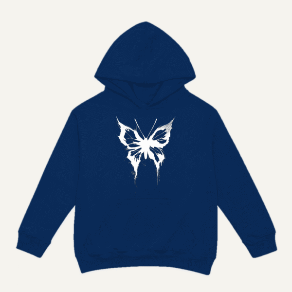 Ragged Butterfly Hoodie Navy Blue