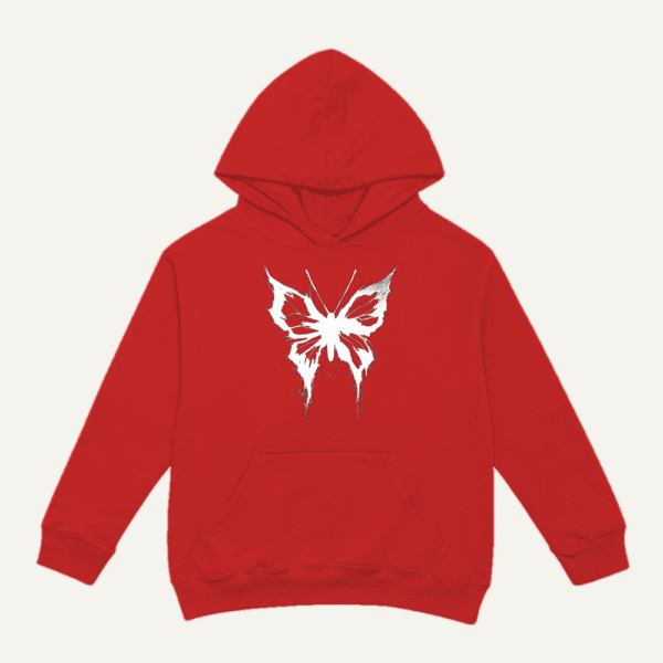 Ragged Butterfly Hoodie Red
