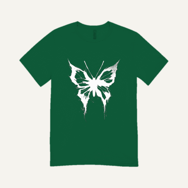 Ragged Butterfly T-shirt Bottle Green
