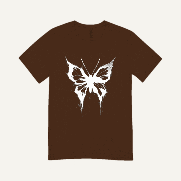 Ragged Butterfly T-shirt Chocolate Brown