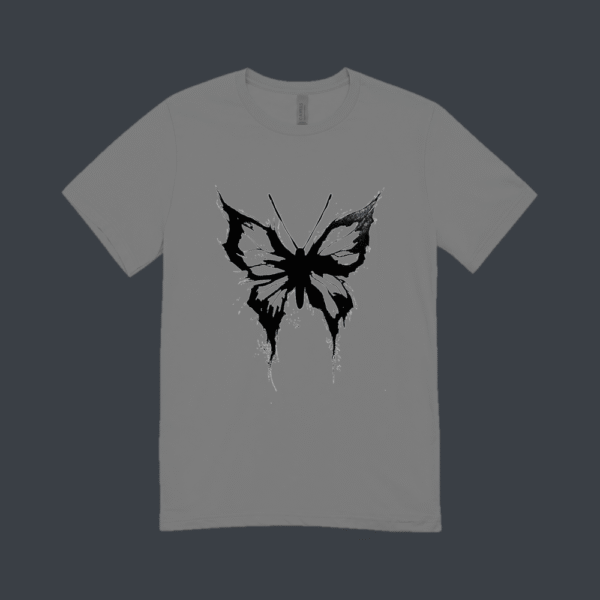 Ragged Butterfly T-shirt Grey