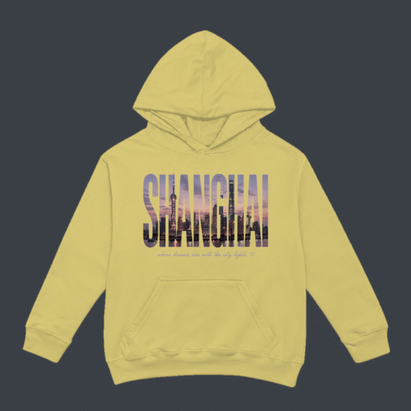 Shanghai Skyline Hoodie Beige