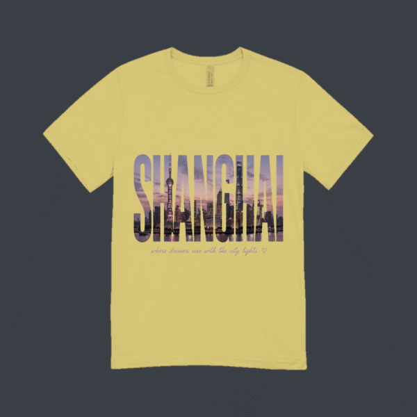 Shanghai Skyline T-shirt Beige