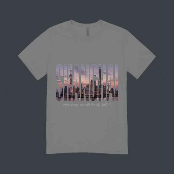 Shanghai Skyline T-shirt Grey