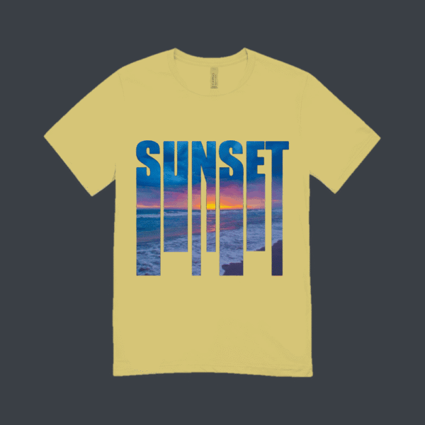 Sunset Ocean T-shirt Beige