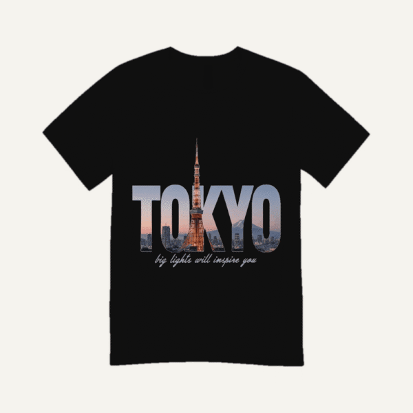 Tokyo Skyline T-shirt Black