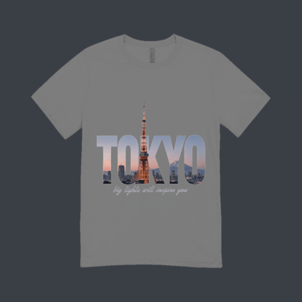 Tokyo Skyline T-shirt Grey