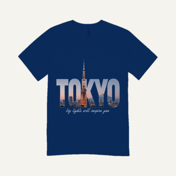 Tokyo Skyline T-shirt Navy Blue