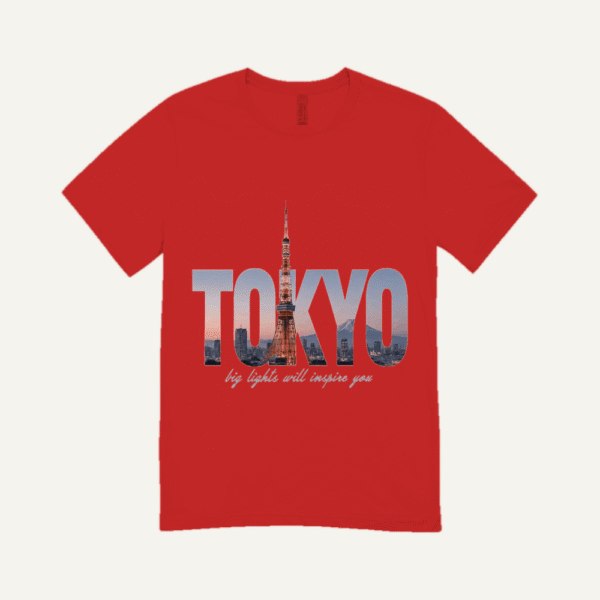 Tokyo Skyline T-shirt Red
