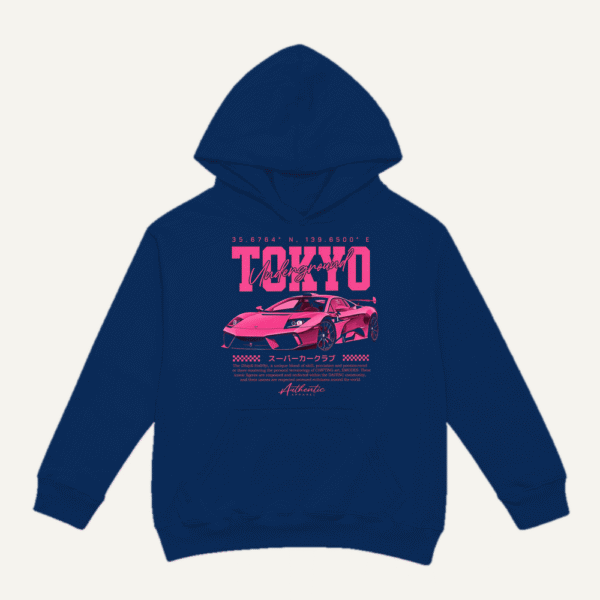 Tokyo Underground Hoodie Navy Blue