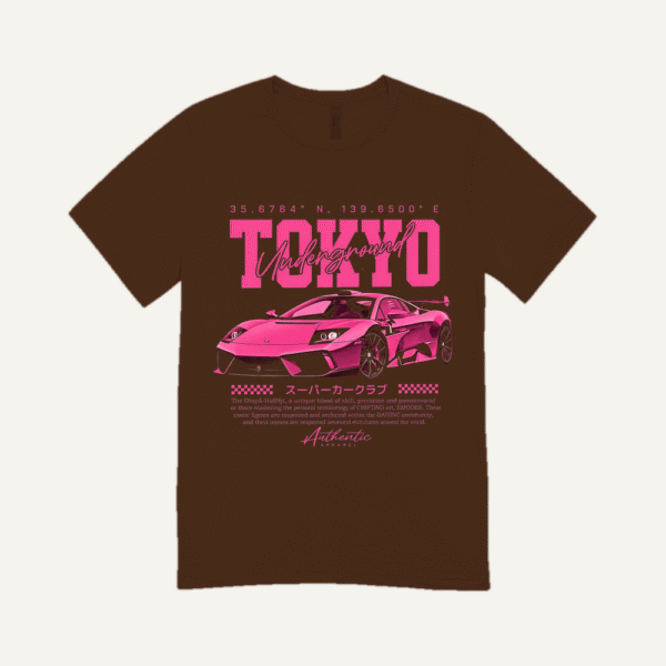 Tokyo Underground T-shirt Chocolate Brown