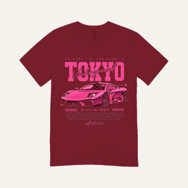 Tokyo Underground T-shirt Maroon