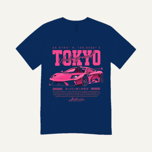 Tokyo Underground T-shirt Navy Blue