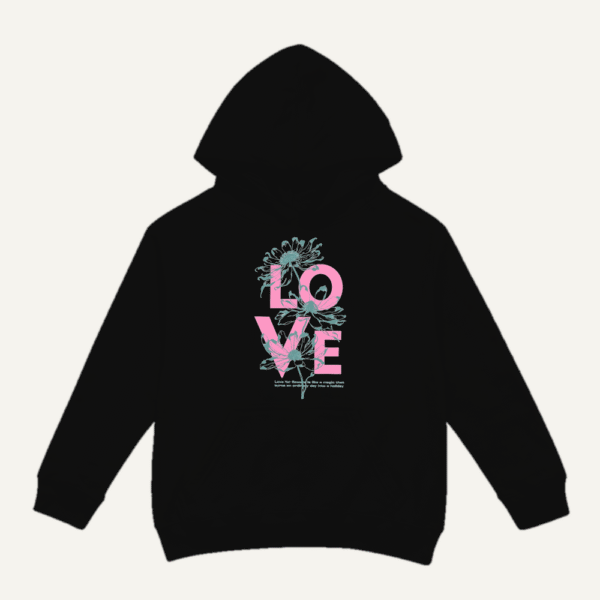 Tropical Love Hoodie Black