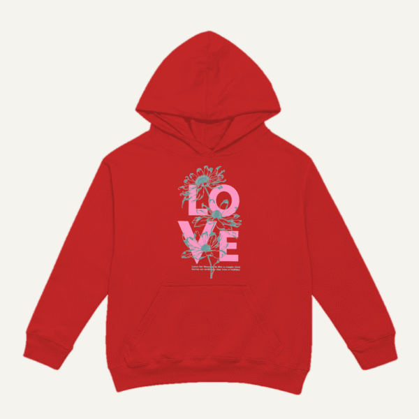 Tropical Love Hoodie Red