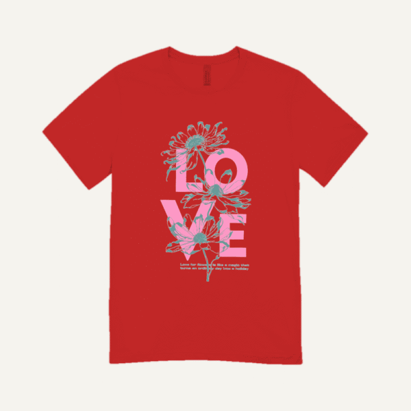 Tropical Love T-shirt Red