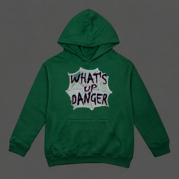Whats Up Danger Hoodie Bottle Green