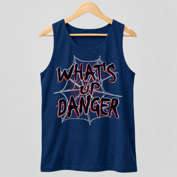 What's Up Danger Tank Top Navy Blue